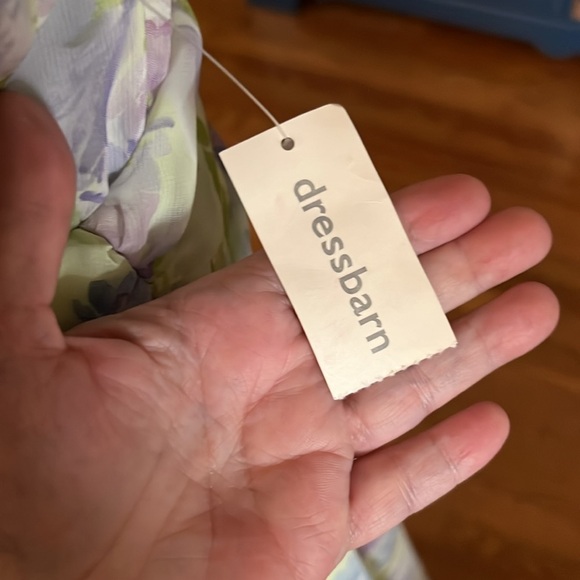 NWT dressbarn VTG pastels chiffon lined midi green yellow blue purple 14 - Picture 13 of 16